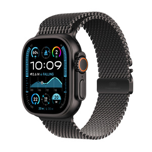 Apple Watch Ultra 2 (2nd gen) 2024 Cellular, 49mm Black Titanium Case with Black Titanium Milanese Loop - M, pametni sat