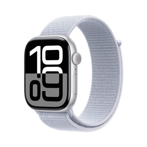 Apple Watch Series 10 GPS 46mm Silver Aluminium Case with Blue Cloud Sport Loop, pametni sat