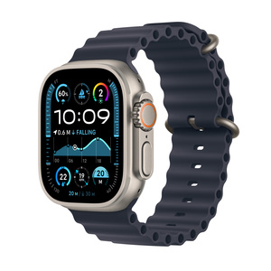 Apple Watch Ultra 2 (2nd gen) 2024 Cellular, 49mm Natural Titanium Case with Navy Ocean Band, pametni sat