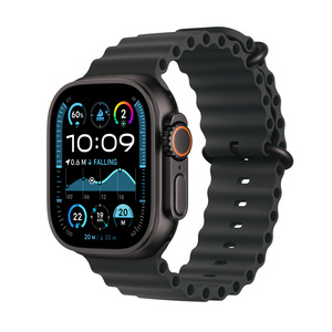 Apple Watch Ultra 2 (2nd gen) 2024 Cellular, 49mm Black Titanium Case with Black Ocean Band, pametni sat