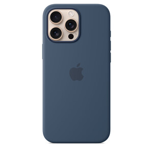 Apple iPhone 16 Pro Max Silicone Case s MagSafe, Denim (myyu3zm/a)