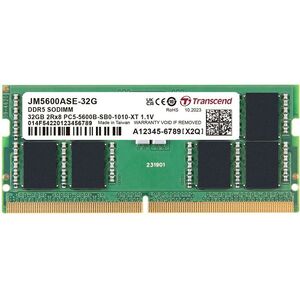 Memorija Transcend 32GB DDR5 5600MHz, SO-DIMM (JM5600ASE-32G)