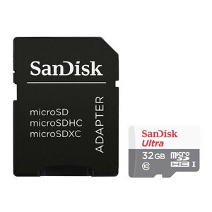 Memorijska kartica SanDisk Ultra microSDHC 32GB (SDSQUNR-032G-GN3MA) + SD adapter