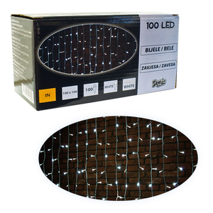 LED lampice, zavjesa, bijelo svjetlo 100L