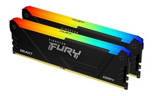 Memorija Kingston 32GB DDR4 3200MHz, (2x16G) FURY Beast RGB (KF432C16BB12AK2/32)