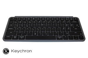 Keychron B1 Pro Ultra-Slim, bežična tipkovnica, siva, Bluetooth/USB