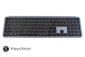 Keychron B6 Pro Ultra-Slim, bežična tipkovnica, siva, Bluetooth/USB