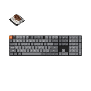 Keychron K5 Max, bežična, mehanička tipkovnica, Gateron Low Profile Brown, crna