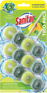 Sanitar Hygiene Rings Citrus, osvježivač za WC školjke, 3 x 40 g