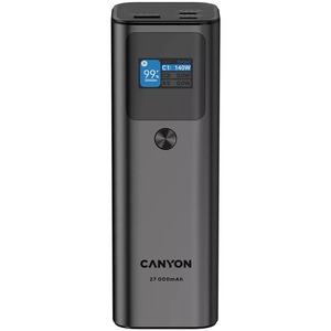 CANYON power bank PB-2010, 27000 mAh, 97.2Wh, PD 140W, QC 3.0, sivi