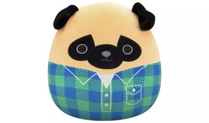 Squishmallows - Prince - Smeđi pug s košuljicom - 30cm