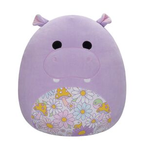 Squishmallows - Hanna - Ljubičasti nilski konj s cvjetnim trbuhom - 35cm