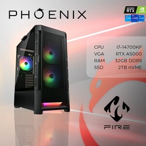 Phoenix FIRE PRO Y-707, Intel Core i7-14700KF, 32GB RAM, 2TB M.2 SSD, nVidia RTX A5000, NoOS, stolno računalo