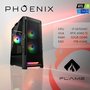 Phoenix FLAME Y-604, Intel Core i7-14700KF, 32GB RAM, 1TB M.2 SSD, nVidia GeForce RTX 4060 Ti, NoOS, stolno računalo