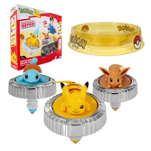 Pokemon Battle Spinner Deluxe Arena Set - Pikachu, Mew, Squirtle, Eevee