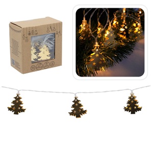 Božićne LED lampice na baterije - 10 svjetala s motivom božićnog drvca