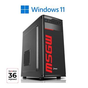 MSGW Basic i3 i101 v2, Intel Core i3-12100, 8GB RAM, 500GB M.2 SSD, Intel UHD Graphics 730, Windows 11 Home, stolno računalo