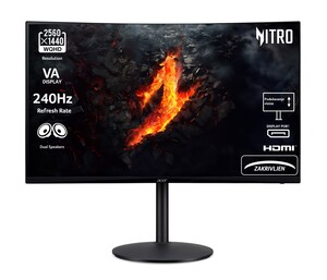 Acer monitor Nitro XZ320QX2bmiiphx, UM.JX0EE.201, VA, FHD, 240 Hz, 1Ms, HDMI, DP, zvučnici, zakrivljeni