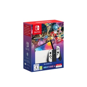 Nintendo Switch Console OLED Mario Kart 8 Deluxe + 12mj NSO G/R