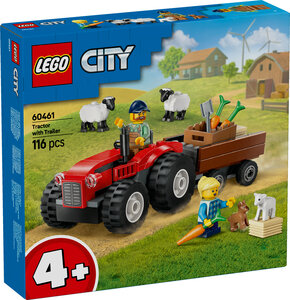 LEGO® City Crveni traktor s prikolicom i ovce 60461