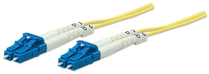 Intellinet mrežni kabel, Fiber Optic, Duplex, OS2 Singlemode, 5.0m, žuti