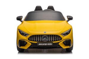 Licencirani auto na akumulator Mercedes AMG SL63  - žuti/lakirani