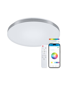 KSIX, Boreal SmartLED stropna svjetiljka, RGBIC + CCT, promjer 38,5 cm, 5.600 lm