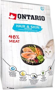 Ontario Cat Adult Hair & Skin 2kg, losos