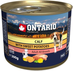 Ontario Dog konzerva 200g, teletina i batat