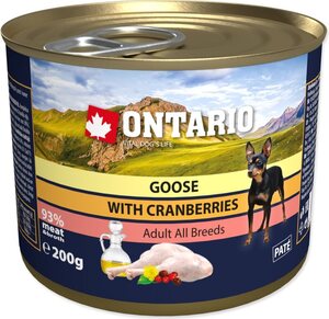 Ontario Dog konzerva 200g, guska i brusnice