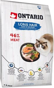 Ontario Cat Adult Longhair 6,5kg, pačetina i losos