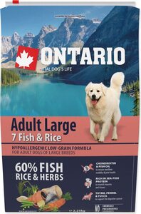 Ontario Adult Large Breed 2,25kg, riba i riža