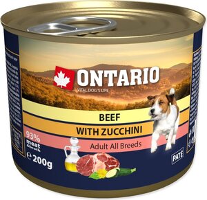 Ontario Dog konzerva 200g, govedina i tikvice