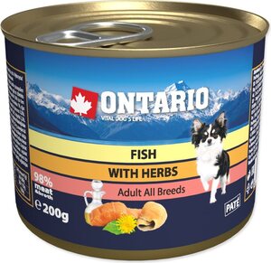 Ontario Dog konzerva 200g, riba s biljem