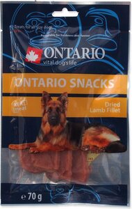 Ontario Dog poslastica 70g, sušeni fileti janjetine