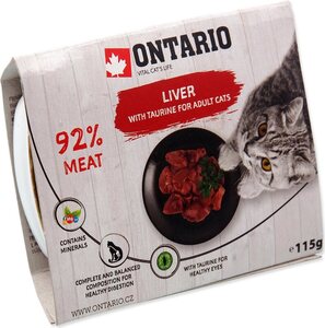 Ontario Cat Adult posuda 115g, jetra