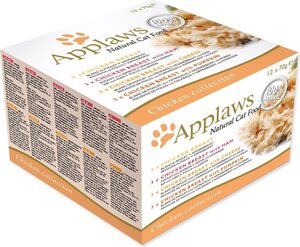 Applaws Natural Cat Food konzerva 12x70g, četiri okusa s piletinom