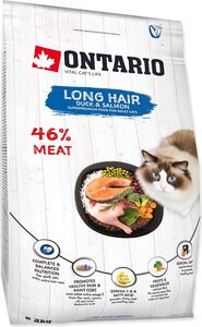 Ontario Cat Adult Longhair 2kg, pačetina i losos