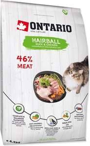 Ontario Cat Hairball 6,5kg, pačetina i piletina