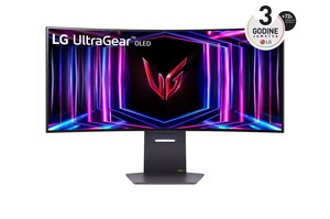 LG monitor UltraGear 34GS95QE, 34" OLED, 2xHDMI, DP, HAS, 240Hz, zakrivljeni