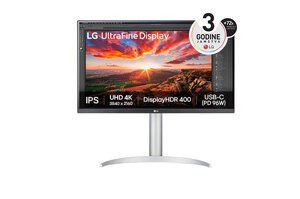 LG monitor 27UP850K-W, 27" 4K/UHD, IPS, 60Hz, 5ms, 2xHDMI, DP, zvučnici