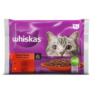 Whiskas 1+, 4x85g, vrećice, klasični izbor