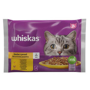 Whiskas Senior, 4x85g, vrećice, izbor peradi