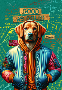 Bilježnica Fashion Animals, A4 kvadratići, 40 lista, meki uvez