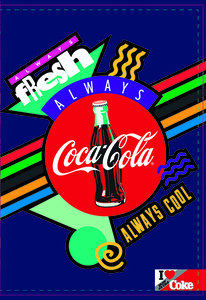 Bilježnica Coca Cola, A4 kvadratići, meki uvez