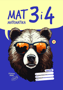 Pisanka Matematika 3 i 4 LIPA MILL, B5 kvadratići, 48 listova, meki uvez