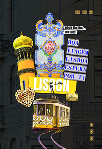 Bilježnica Collage Cities, A4 kvadratići, 40 lista, meki uvez