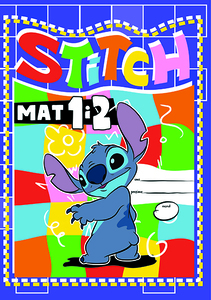 Pisanka Matematika 1 i 2 Stitch, B5 kvadratići, 24 lista, meki uvez