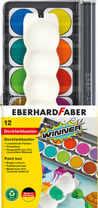 Vodene boje Eberhard Faber Winner FI30, 12 boja, kist i paleta