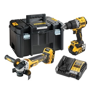 DEWALT set aku alata DCK2026P2T, bušilica/odvijač DCD805 + kutna brusilica DCG405-P2, 18V, 2x5Ah baterija, punjač, TSTAK kofer